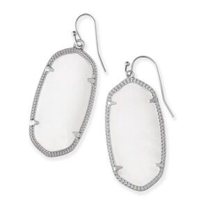 Kendra Scott Elegant Silver-Tone Dangle Earrings